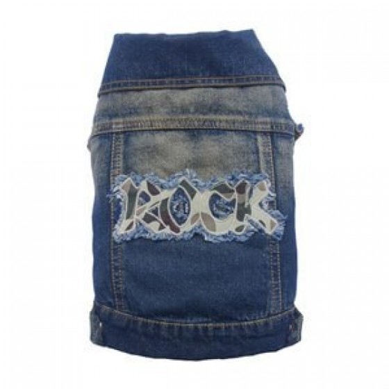 DoggyDolly Rock Jean Kot Köpek Ceketi 2XL