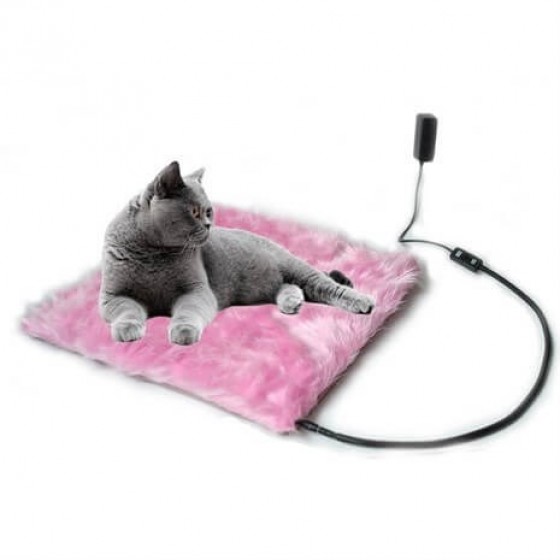 Dolce Sonno Isıtıcılı Kedi Yatağı 45 x45 cm Pembe