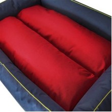 Dolce Sonno Lacivert-Kırmızı Su Geçirmez Köpek Yatağı X Large