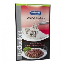 Dr. Clauders Sığır Etli ve Hindili Pouch Kedi Konservesi 100 Gr Dr. Clauders Sığır Etli ve Hindili Pouch Kedi Konservesi 100 Gr