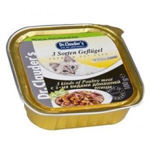 Dr.Clauders Kedi Alüminyum 3 Kümes Hayvanlı Konserve Yaş Mama100 Gr