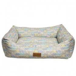 Dubex Makaron Çizgili Çok Renkli Kedi ve Küçük Köpek Yatağı XL