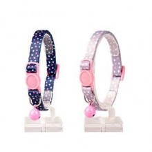 Duvo+ Cat Collar White Dots Kedi Tasması Blue/Beige