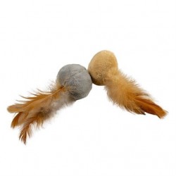 Duvo+ Catnipli Tüylü Top Kedi Oyuncağı 2li 12x4x5cm Duvo+ Catnipli Tüylü Top Kedi Oyuncağı 2li 12x4x5cm