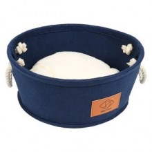 Duvo+ Felt Barrel Blue Keçe Kedi Köpek Yatağı