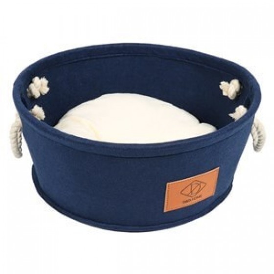 Duvo+ Felt Barrel Blue Keçe Kedi Köpek Yatağı