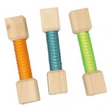 Duvo+ TPR Kauçuk ve Doğal Ahşap Dumbell 4,5x4,5x21cm