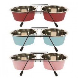 Duvo+ Twin Feeder Mama Ve Su Kabı 2xØ13cm Duvo+ Twin Feeder Mama Ve Su Kabı 2xØ13cm