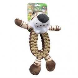 Duvo+ Zoo Kaplan Sesli Peluş Köpek Oyuncağı 32x14,5x12cm