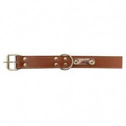 Eastland Deri Metal Plakalı Köpek Tasması 2.5x50 cm Kahverengi Eastland Deri Metal Plakalı Köpek Tasması 2.5x50 cm Kahverengi