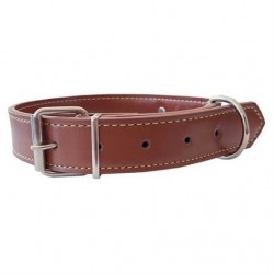 Eastland Deri Metal Plakalı Köpek Tasması 3x55 cm Kırmızı