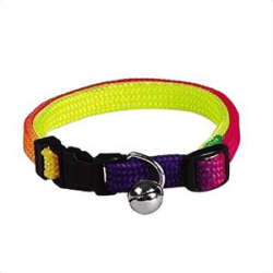 Eastland Fosforlu Gökkuşağı Kedi Tasması 10 mm 25cm-36cm Eastland Fosforlu Gökkuşağı Kedi Tasması 10 mm 25cm-36cm