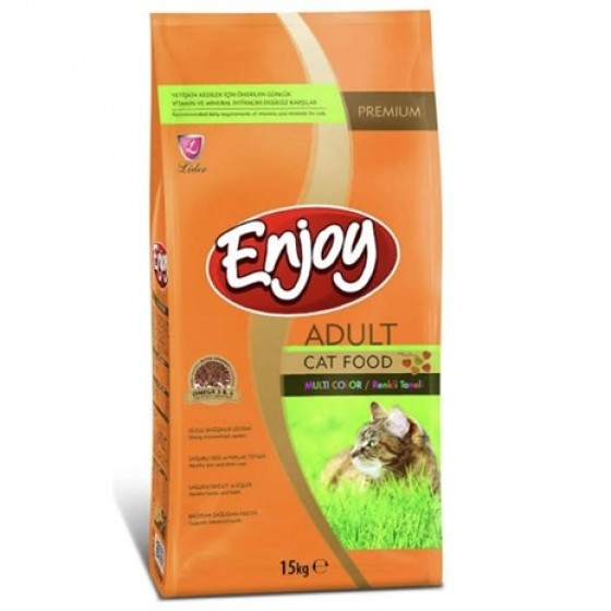 Enjoy Multi Color Kuru Yetişkin Kedi Maması 15 Kg