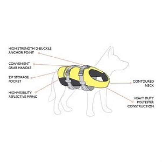 EzyDog DFD Dog Flotation Device Köpek Can Yeleği Kırmızı Medium