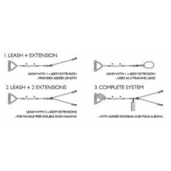 EzyDog Extension Köpek Gezdirme Tasması Uzatması 60 Cm Siyah