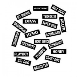 EzyDog Patch Göğüs Tasması Yan Etiketleri WOMANIZER