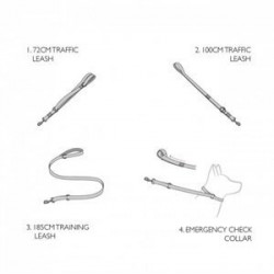 EzyDog Vario 4 Lite Çok Yönlü Köpek Gezdirme Kayışı Siyah