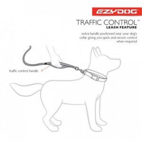 EzyDog Zero Shock Şok Absorbe Edici Köpek Kayışı 65 Cm Mavi