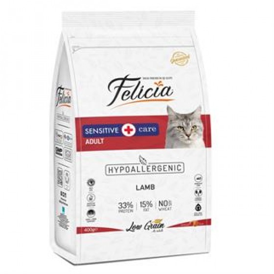 Felicia Düşük Tahıllı Kuzulu Yetişkin Kedi Maması 400 gr