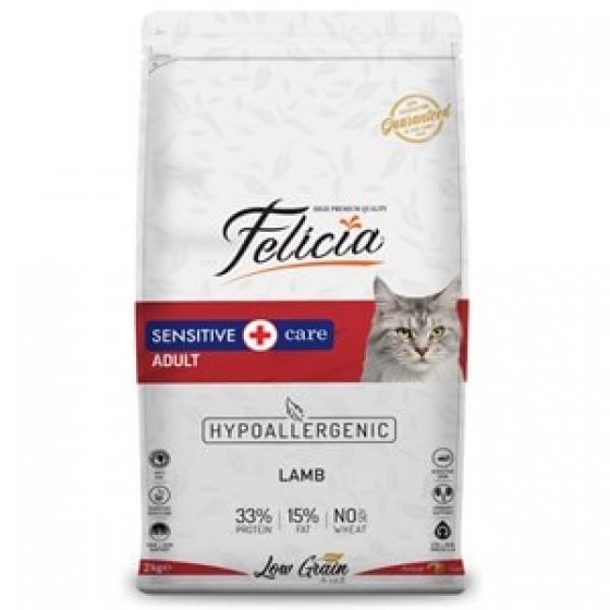 Felicia Düşük Tahıllı Kuzulu Yetişkin Kedi Maması 2 kg