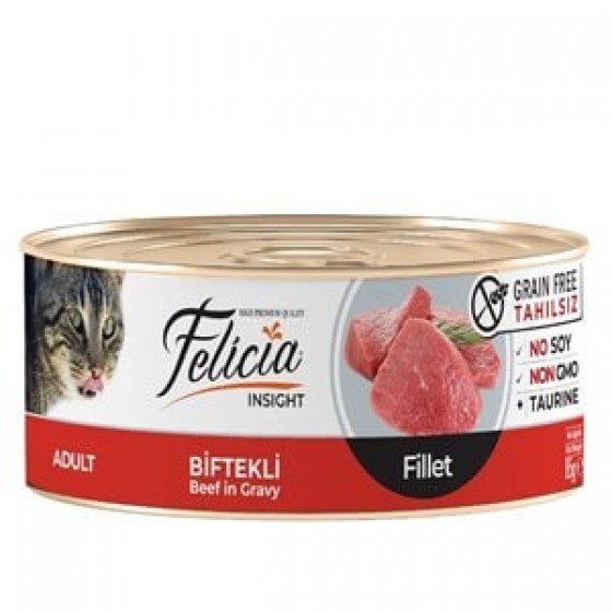 Felicia Tahılsız Biftekli Fileto Kedi Konservesi 85 gr