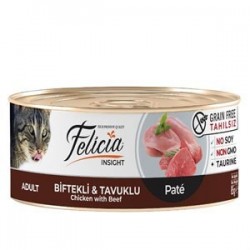 Felicia Tahılsız Biftekli Tavuklu Kedi Konservesi 85 gr Felicia Tahılsız Biftekli Tavuklu Kedi Konservesi 85 gr