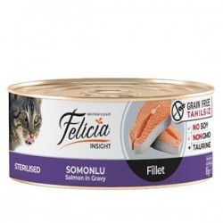 Felicia Tahılsız Kısırlaştırılmış Somonlu Fileto Kedi Konservesi 85gr Felicia Tahılsız Kısırlaştırılmış Somonlu Fileto Kedi Konservesi 85gr