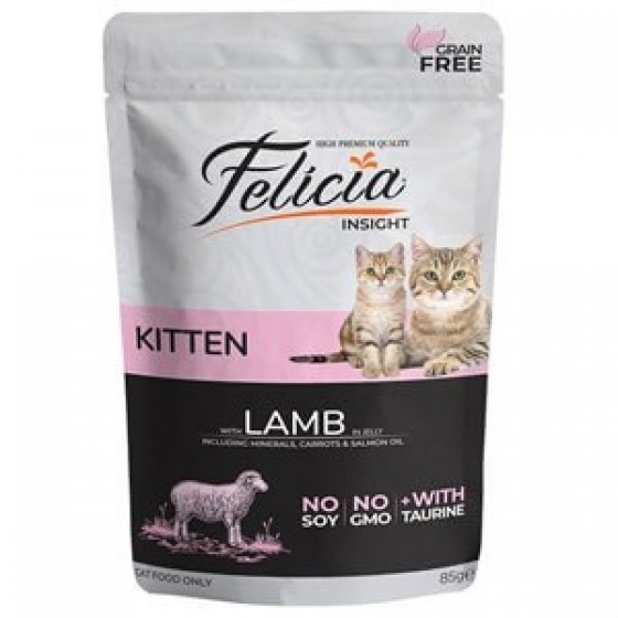 Felicia Tahılsız Kuzulu Yavru Pouch Kedi Konservesi 85 gr