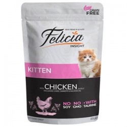 Felicia Tahılsız Tavuklu Yavru Pouch Kedi Konservesi 85 gr