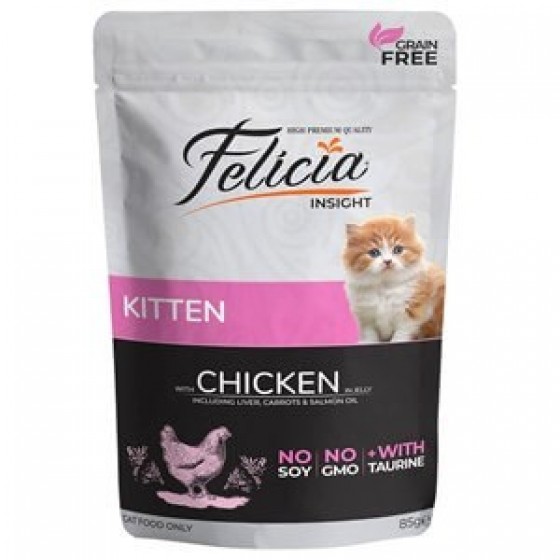 Felicia Tahılsız Tavuklu Yavru Pouch Kedi Konservesi 85 gr