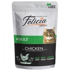 Felicia Tahılsız Tavuklu Yetişkin Pouch Kedi Konservesi 85 gr Felicia Tahılsız Tavuklu Yetişkin Pouch Kedi Konservesi 85 gr