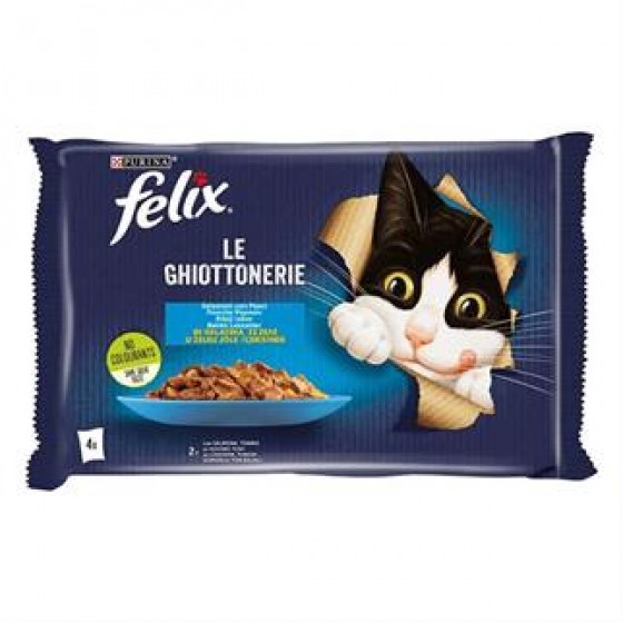 Felix Somonlu Ve Ton Balıklı Kedi Avantajlı Paket 4x85 Gr