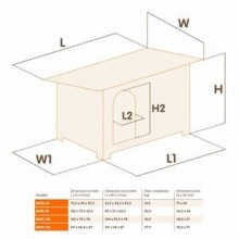 Ferplast Baita 100 Canile Ahşap Köpek Kulübesi