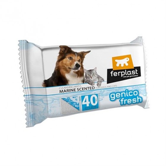 Ferplast Genico Fresh Okyanus Ferahlığı Kedi Köpek Temizlik Mendili 40lı