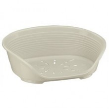 Ferplast Siesta Deluxe 2 Kedi ve Yavru Köpek Plastik Yatağı Krem