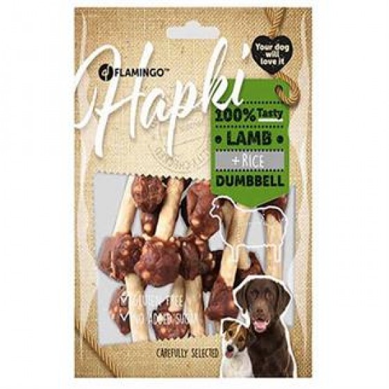 Flamingo Hapki Dumbell Glütensiz Kuzulu Köpek Ödülü 150gr