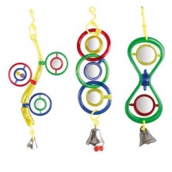 Flamingo Spiral Zilli Aynalı Kuş Oyuncağı