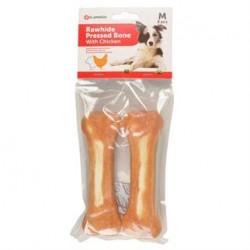 Flamingo Tavuk Eti Kaplı Kemik Köpek Ödülü 2 li 15 cm Flamingo Tavuk Eti Kaplı Kemik Köpek Ödülü 2 li 15 cm