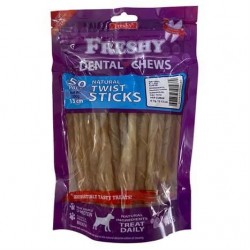 Freshy Dental Chews Naturel Burgu Çubuk 50'li Paket 300 Gr 13 Cm