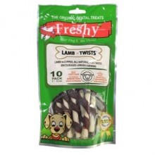 Freshy Lamb Twist Kuzu Etli Burgu Çubuk Köpek Ödülü 10 Adet 12 cm