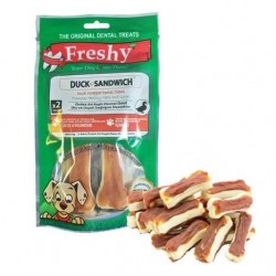 Freshy Duck Sandviç Ördek Etli Köpek Kemiği 80 gr 2 Adet Freshy Duck Sandviç Ördek Etli Köpek Kemiği 80 gr 2 Adet