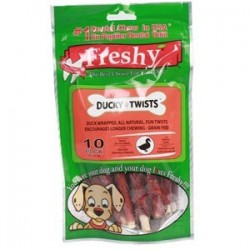 Freshy Ducky Twists Ördek Etli Burgu Çubuk Köpek Ödülü 90 gr 10 Adet