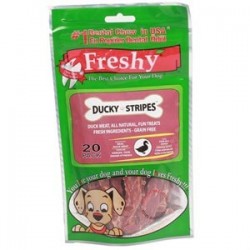 Freshy Ducky Stripes Ördekli Şerit Tahılsız Köpek Ödülü 80 gr 20 Adet Freshy Ducky Stripes Ördekli Şerit Tahılsız Köpek Ödülü 80 gr 20 Adet