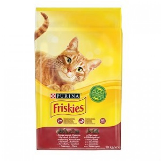 Friskies Etli Tavuklu Ve Sebzeli Yetişkin Kedi Maması 10 Kg