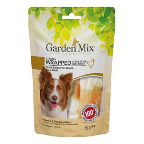 Garden Mix Tavuk Sargılı Pres Kemik Köpek Ödülü 75 Gr