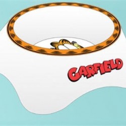Garfield Tekli Melamin Kedi Mama ve Su Kabı 10 cm Beyaz