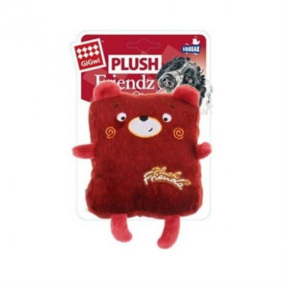 Gigwi Plush Friends Sesli Kare Ayı Peluş Köpek Oyuncağı M/L