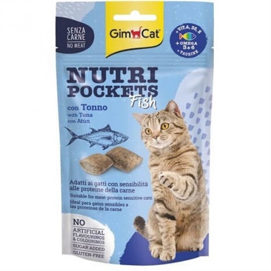 Gimcat Nutripockets Fısh Wıth Tuna Kedi Ödülü 60Gr