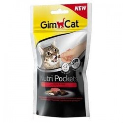 Gimcat Nutripockets Kedi Ödülü Biftekli Malt 60Gr Gimcat Nutripockets Kedi Ödülü Biftekli Malt 60Gr
