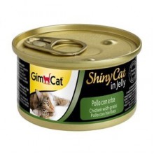 GimCat Shiny Cat Tavuklu Çimenli Öğünlük Kedi Konservesi 70 Gr